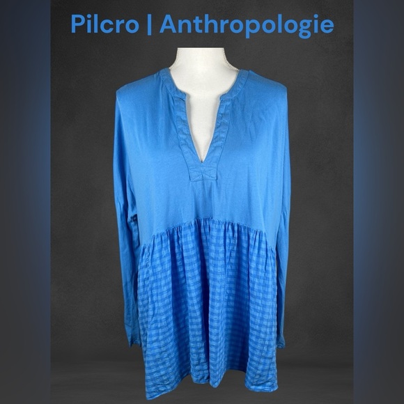Anthropologie | Pilcro | Long-Sleeve Babydoll Top - Picture 3 of 9
